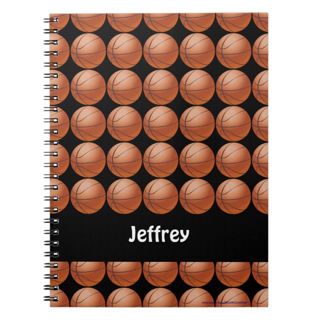 Basketball Personlig bärbar dator Anteckningsbok Med Spiral (Framsidan)