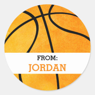 Basketball-Personlig från idrotter i Party Runt Klistermärke