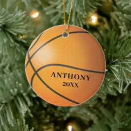 Basketball Personlig jul Julgransprydnad Keramik