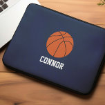 Basketball Personlig Kids Laptop Fodral<br><div class="desc">Basketball Personlig Kids sporttema.</div>