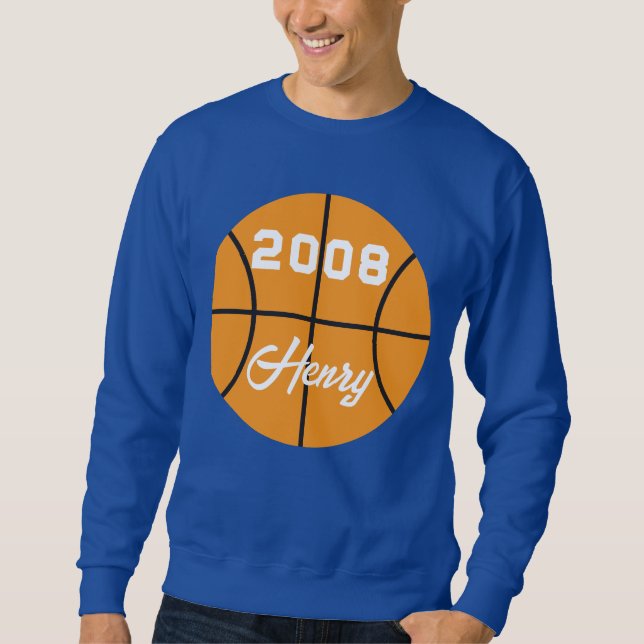 Basketball-personlig Lång Ärmad Tröja (Framsida)