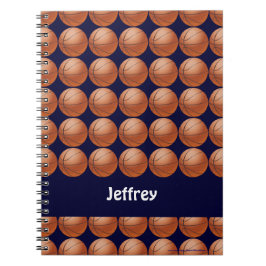 Basketball Personlig Namn Spiral Anteckningsbok Med Spiral