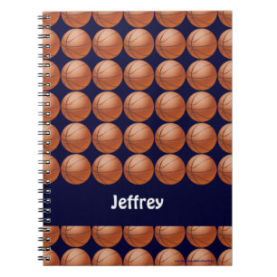 Basketball Personlig Namn Spiral Anteckningsbok Med Spiral