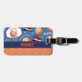 BASKETBALL Personlig Sports Team Fläkt Namn Bagagebricka
