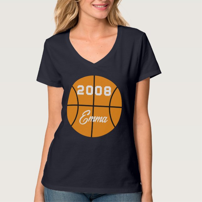 Basketball-personlig T Shirt (Framsida)