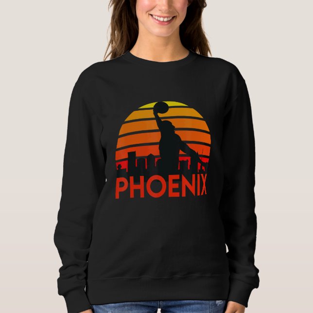 Basketball Phoenix Arizona Skyline T Shirt (Framsida)