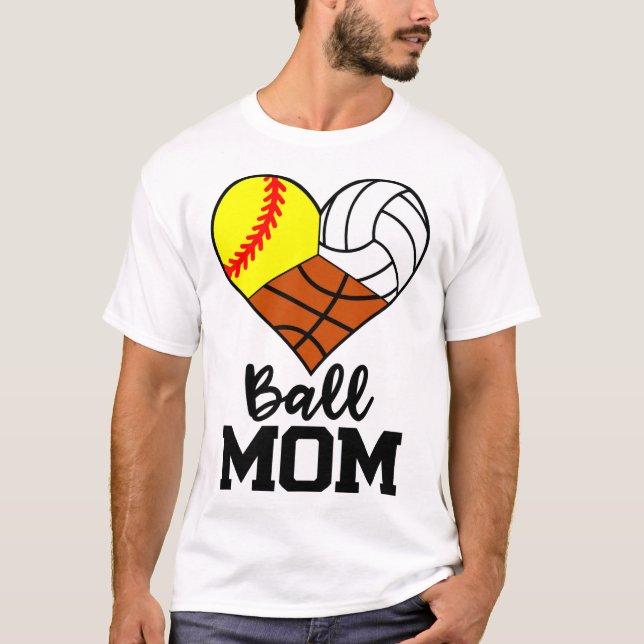 Basketball Play i boll Mamma T Shirt (Framsida)