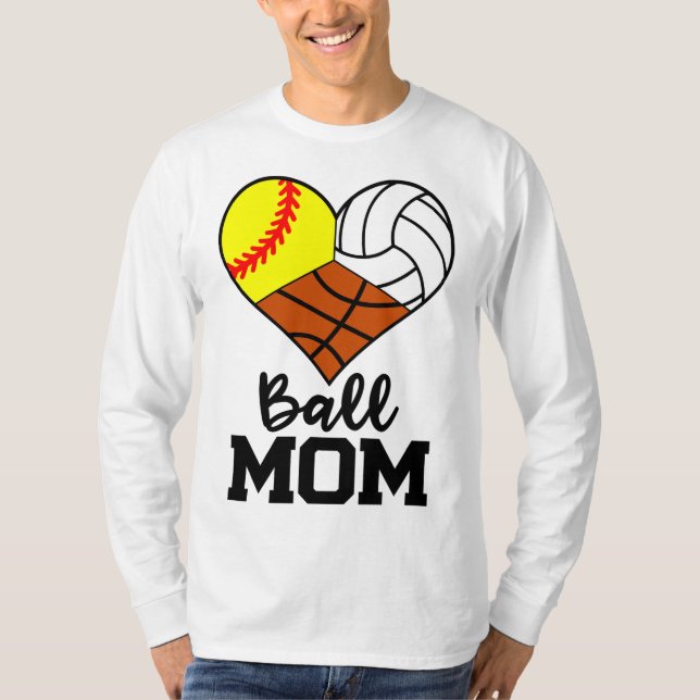 Basketball Play i boll Mamma T Shirt (Framsida)