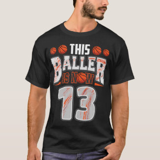 Basketball Player 13 år gammal Boy Basketball 13Th T Shirt
