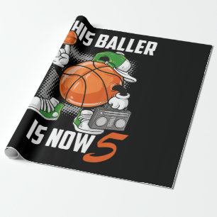 Basketball Player 5:e födelsedagen - fem år gammal Presentpapper