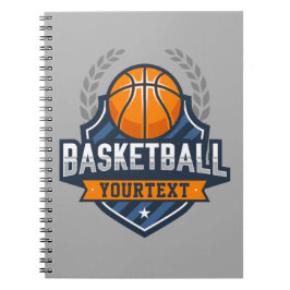 Basketball Player ADD NAMN Varsity School Team Anteckningsbok