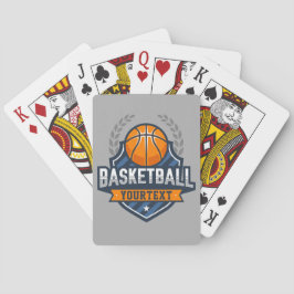 Basketball Player ADD NAMN Varsity School Team Casinokort
