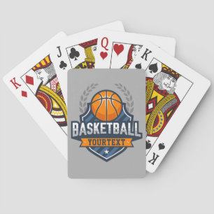 Basketball Player ADD NAMN Varsity School Team Casinokort