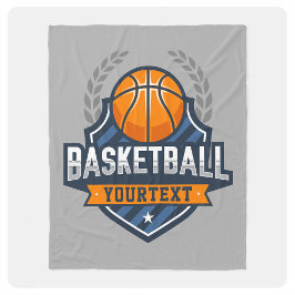 Basketball Player ADD NAMN Varsity School Team Fleecefilt