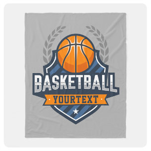 Basketball Player ADD NAMN Varsity School Team Fleecefilt
