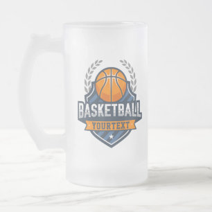 Basketball Player ADD NAMN Varsity School Team Frostat Ölglas