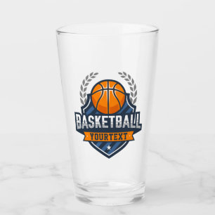 Basketball Player ADD NAMN Varsity School Team Glaskopp