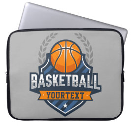 Basketball Player ADD NAMN Varsity School Team Laptop Fodral