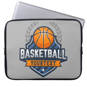 Basketball Player ADD NAMN Varsity School Team Laptop Fodral