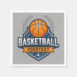 Basketball Player ADD NAMN Varsity School Team Pappersservett