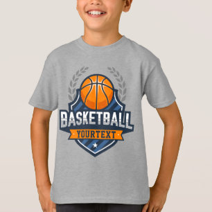 Basketball Player ADD NAMN Varsity School Team T Shirt