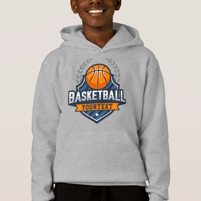 Basketball Player ADD NAMN Varsity School Team T Shirt (Framsida)