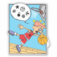 Basketball Player Anpassningsbar-cut Vinyl Sticker