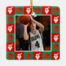 Basketball Player-Anpassningsbarna Sports Photo-ju Julgransprydnad Keramik
