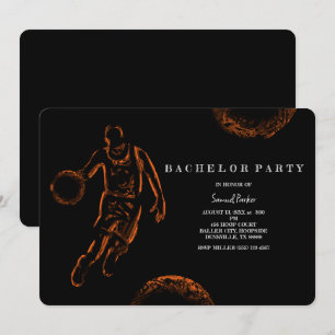 Basketball Player Bachelor/Födelsedagsfest Sports Inbjudningar