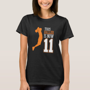 Basketball Player Baller 11:e födelsedag Coac T Shirt