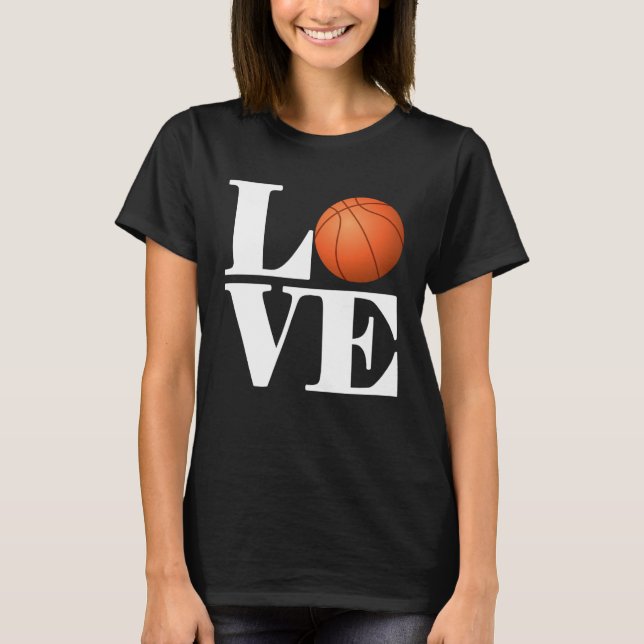 Basketball Player Basketball Kärlek T Shirt (Framsida)