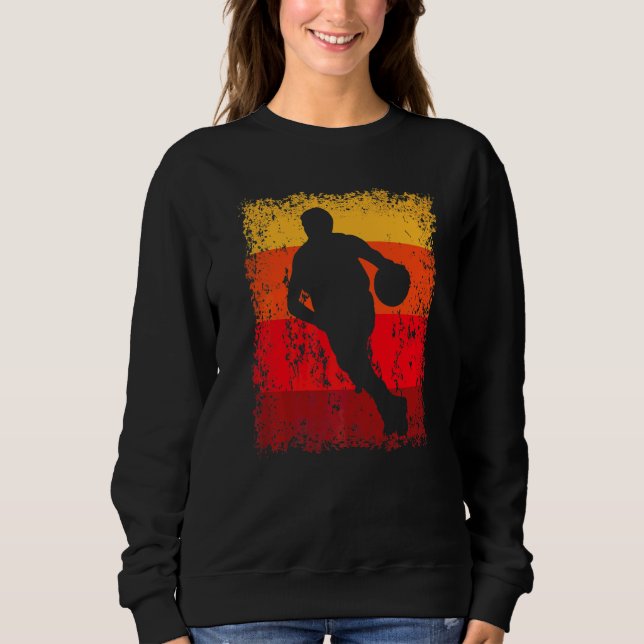 Basketball Player Basketballer Vintage Retro T Shirt (Framsida)