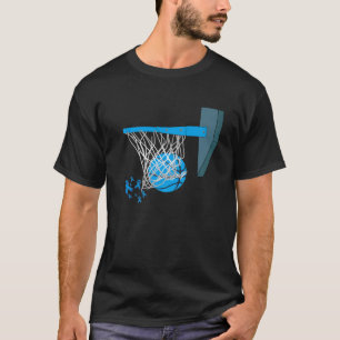 Basketball Player Blue Ribbon Diabetes Awareness S T Shirt