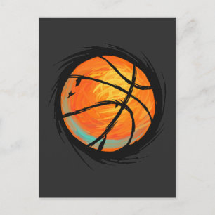 Basketball Player Boll Sport Fläkt Vykort