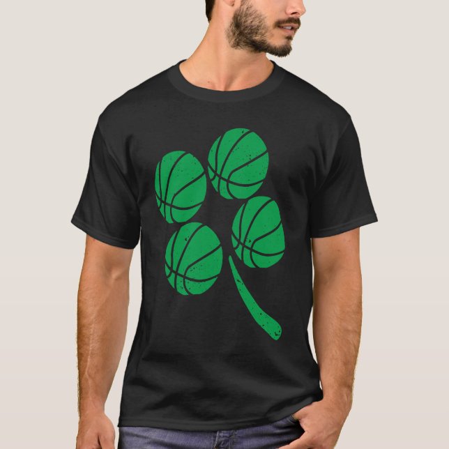 Basketball Player Coach Shamrock St Patricks Day I T Shirt (Framsida)