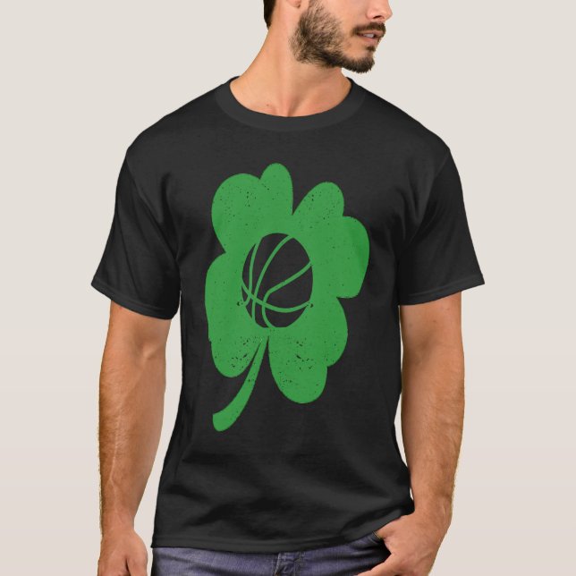 Basketball Player Coach Shamrock St Patricks Day I T Shirt (Framsida)