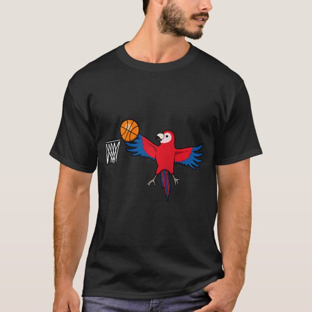 Basketball Player Cute Parrot Hobby Sports Baseb T Shirt (Framsida)