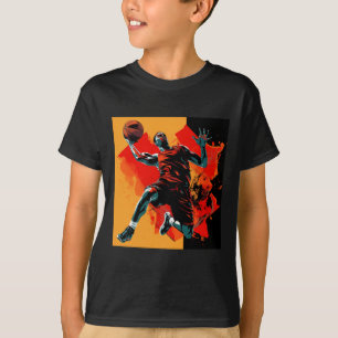 Basketball Player Dunking Basket T Shirt