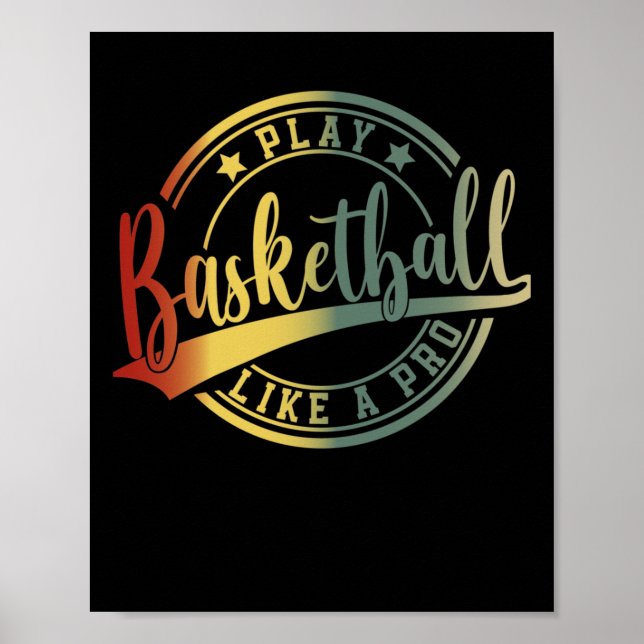 Basketball Player Fläkt College Basketball Coach Poster (Framsidan)