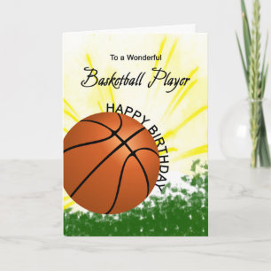 Basketball Player-födelsedagskort Kort