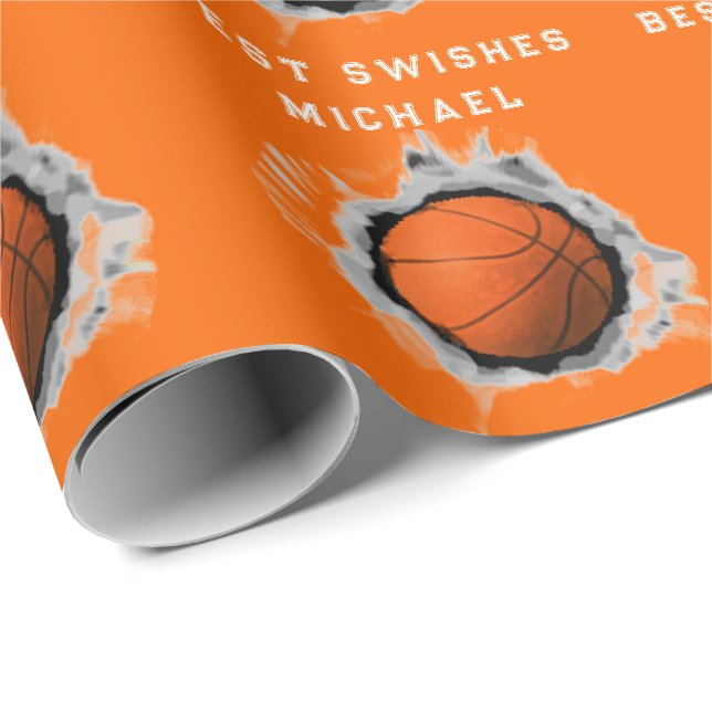 Basketball Player Gift Wrapping Papper Presentpapper (Rullad Hörn)