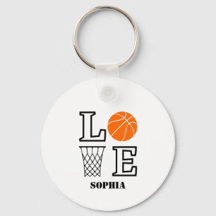 Basketball Player Girl, Basketball Girl Birthday Nyckelring