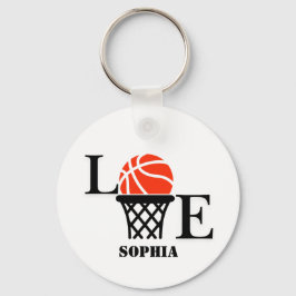 Basketball Player Girl, Basketball Girl Birthday Nyckelring
