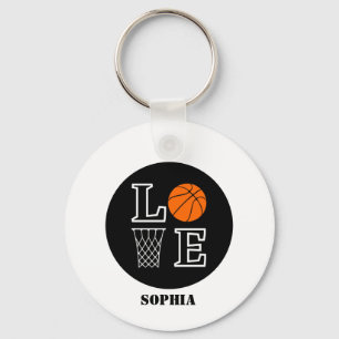 Basketball Player Girl, Basketball Girl Birthday Nyckelring