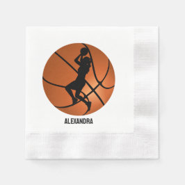 Basketball Player Girl, Basketball Girl Birthday Pappersservett