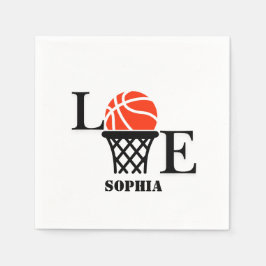 Basketball Player Girl, Basketball Girl Birthday Pappersservett