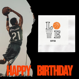 Basketball Player Girl, Basketball Girl Birthday Pappersservett