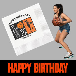 Basketball Player Girl, Basketball Girl Birthday Pappersservett