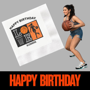 Basketball Player Girl, Basketball Girl Birthday Pappersservett