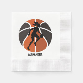 Basketball Player Girl, Basketball Girl Birthday Pappersservett